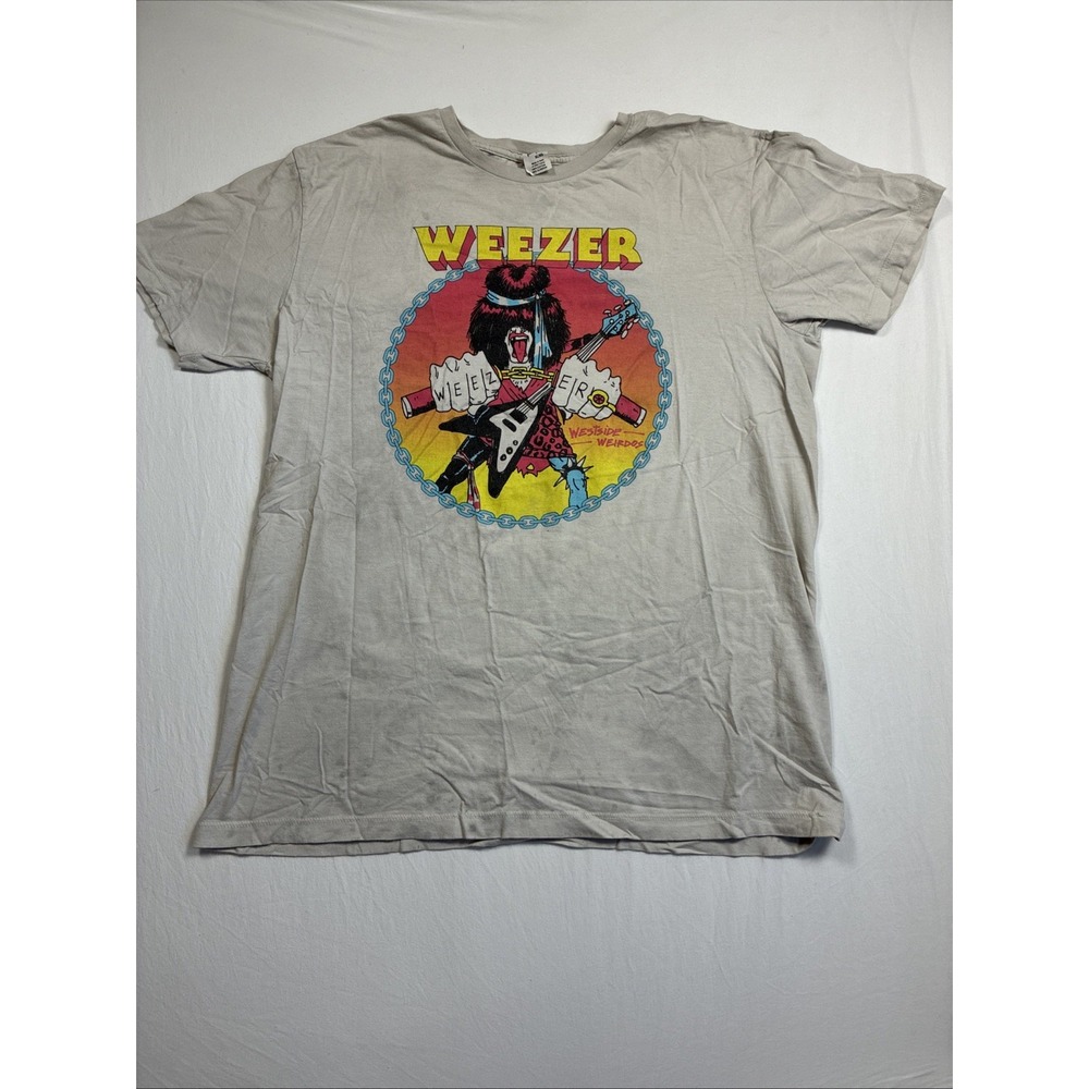 Weezer Shirt Men's XL Westside Weirdos Rock Band Music Tee Alternative Thrashed